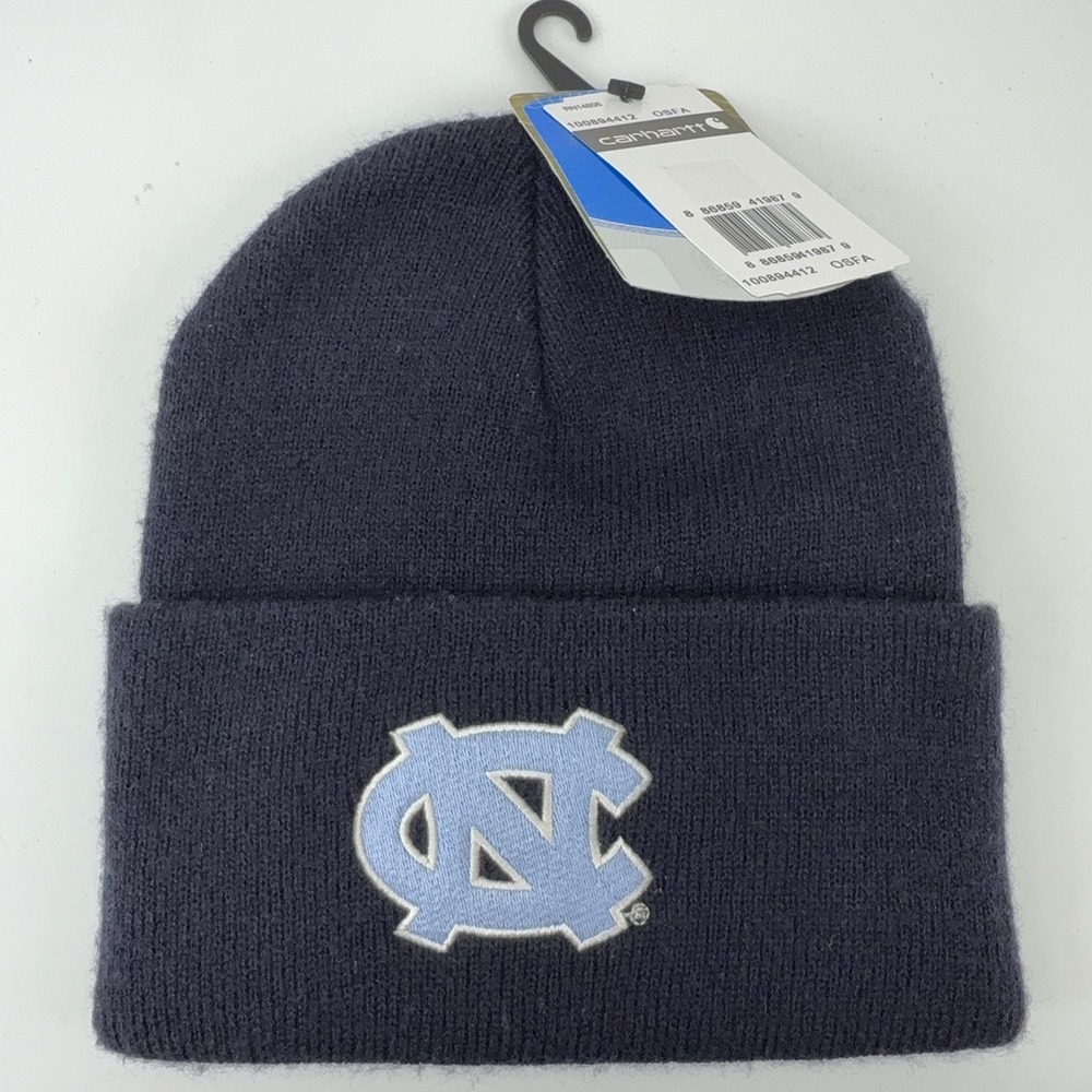 Carhartt North Carolina Tar Heels College Series Beanie Navy Blue 2010s USA NWT